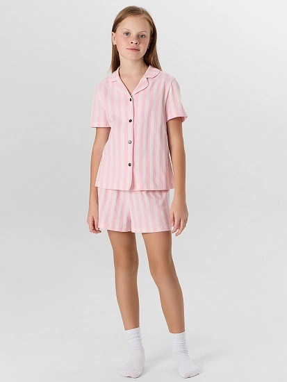 картинка КОМПЛЕКТ ДЛЯ ДЕВОЧЕК (РУБАШКА, ШОРТЫ) от известного бренда одежды для девочек Mark Formelle