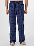 Брюки домашние мужские синие в клетку