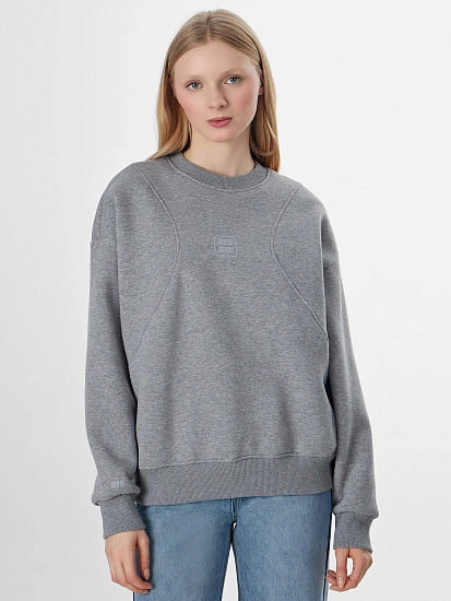 картинка Теплый свитшот женский серый от магазина стильной одежды Mark Formelle
