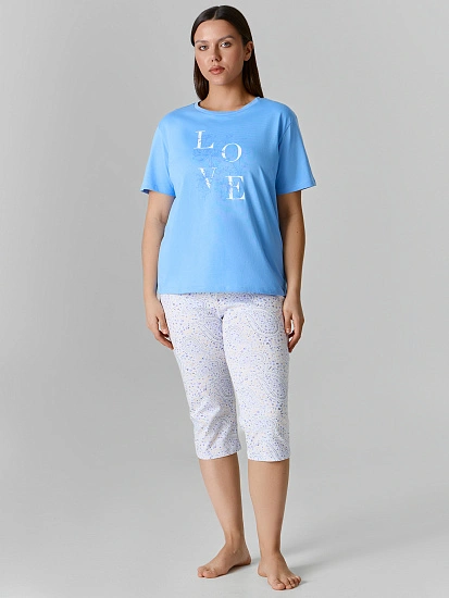 картинка Комплект домашний женский синий от магазина стильной одежды Mark Formelle