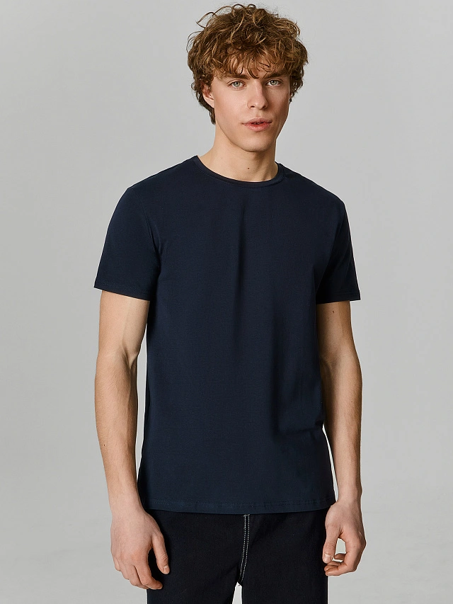 

Футболка мужская базовая синяя, Неви, 25-5481ПК-5