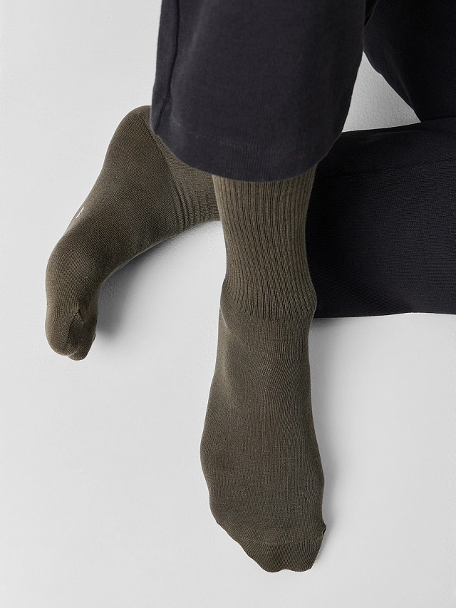 

Носки мужские темно-зеленые, Т.хаки, 22107K-2