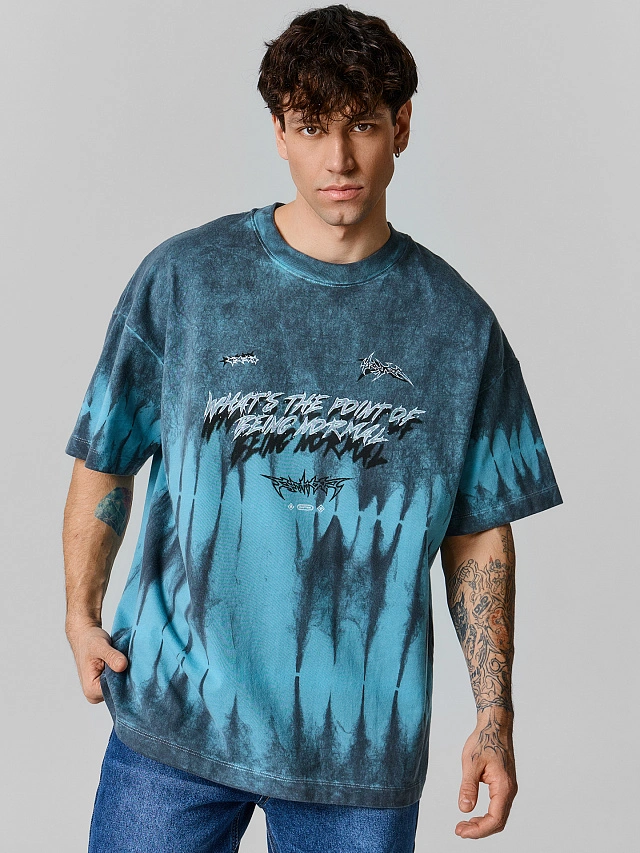 

Футболка мужская, Лазурный +печать1, 25-ОБР5528П-0