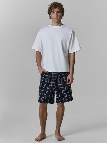 Шорты домашние мужские в клетку