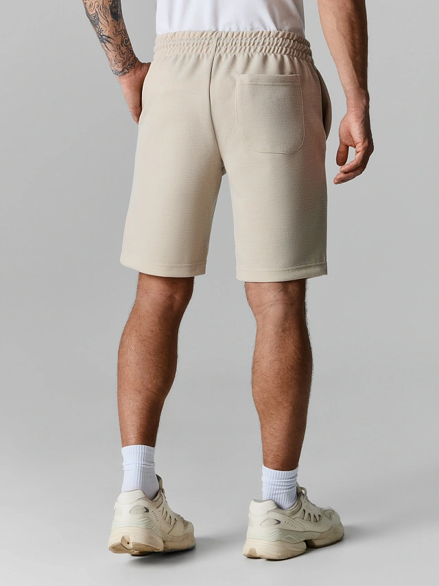Шорты мужские бежевые прямого кроя - 4