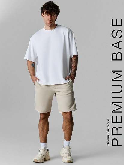 картинка Шорты мужские бежевые прямого кроя  от магазина мужской одежды Mark Formelle