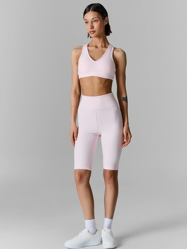 Комплект спортивный женский розовый облегающий