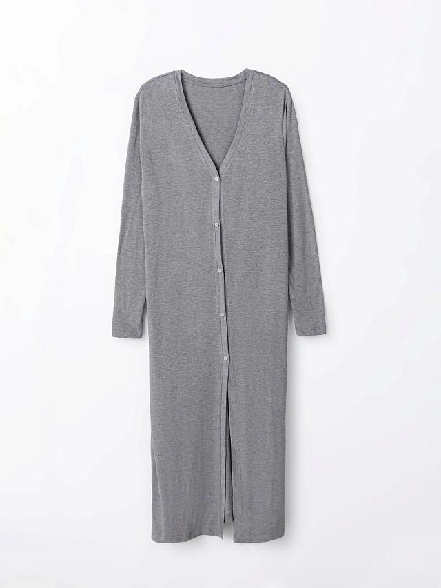 Кардиган женский серый удлиненный - 4