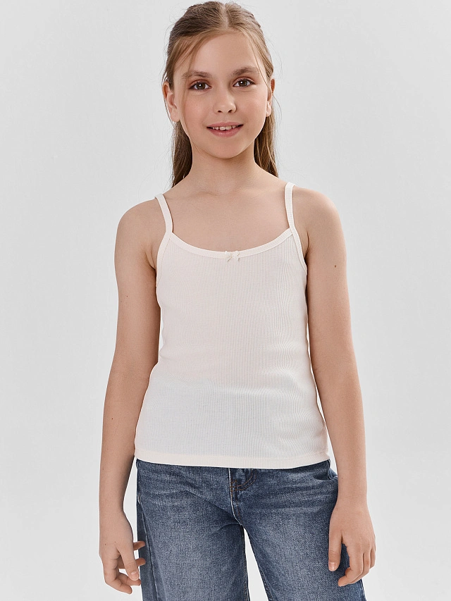 

Топ для девочек, Молочный, 25-33603Ц-1