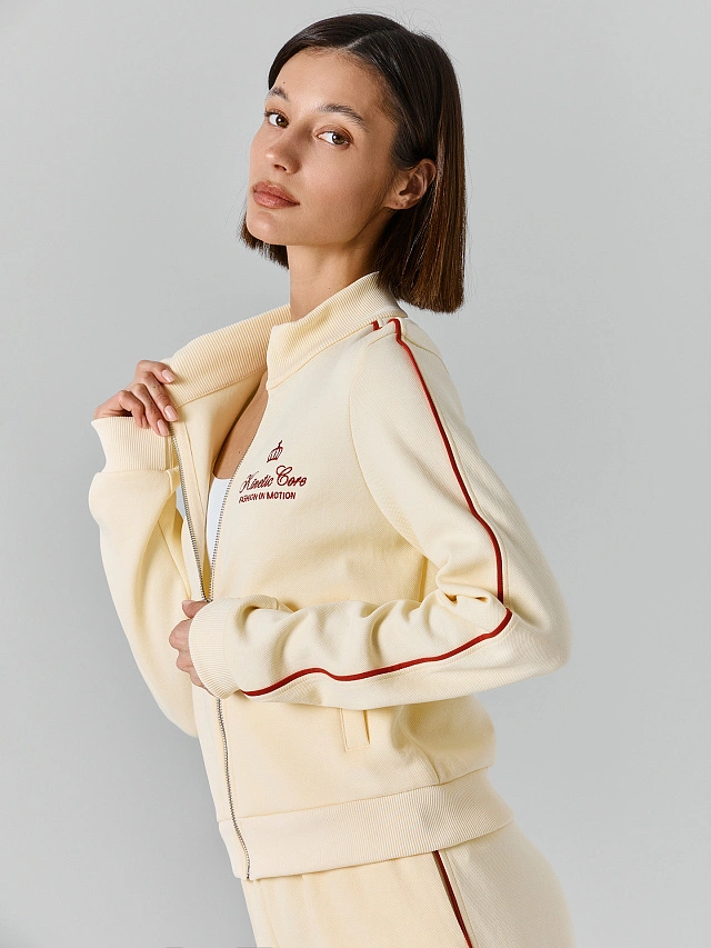 Толстовка на молнии женская прямого кроя - 2