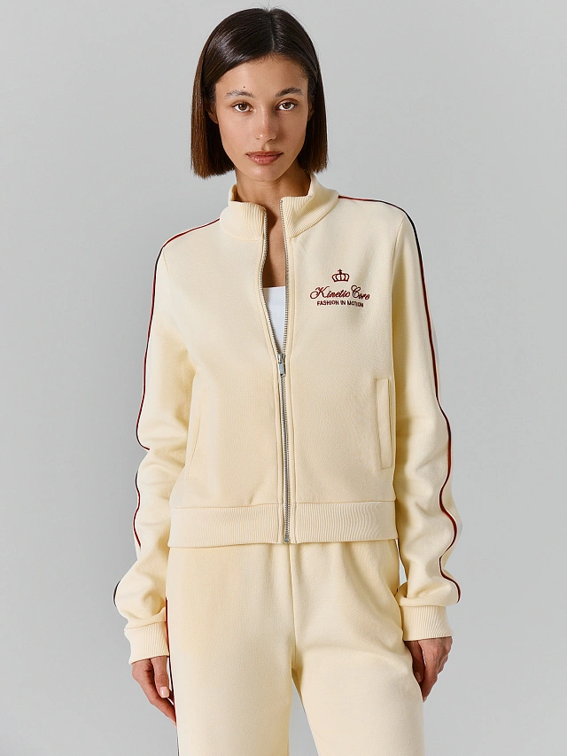 Толстовка на молнии женская прямого кроя - 3