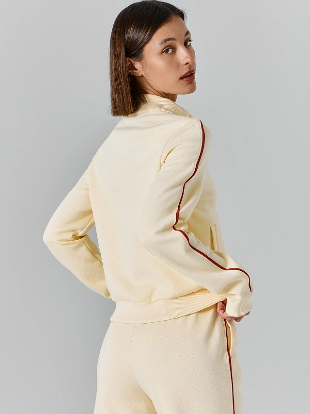 Толстовка на молнии женская прямого кроя - 4