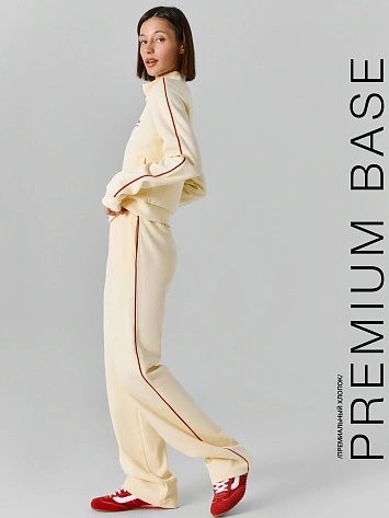 Брюки женские прямого кроя с эластичным поясом