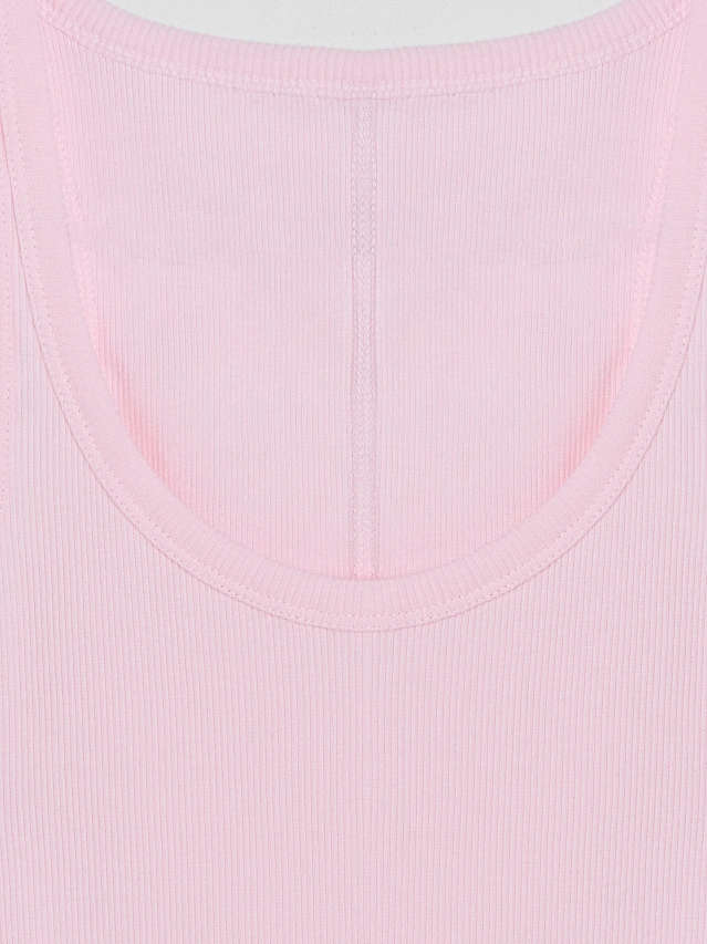 Топ женский розовый облегающего силуэта - 6