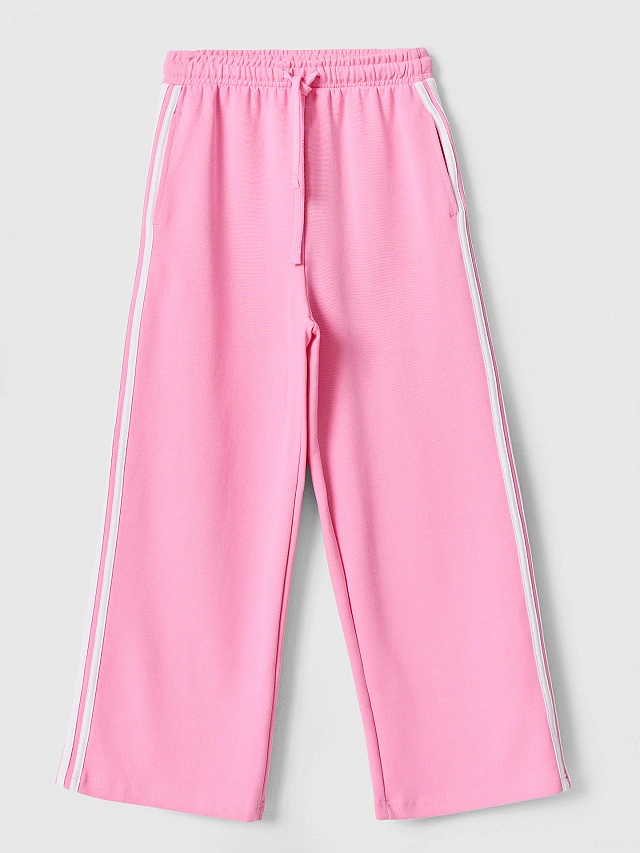Брюки для девочек розовые прямого кроя - 5