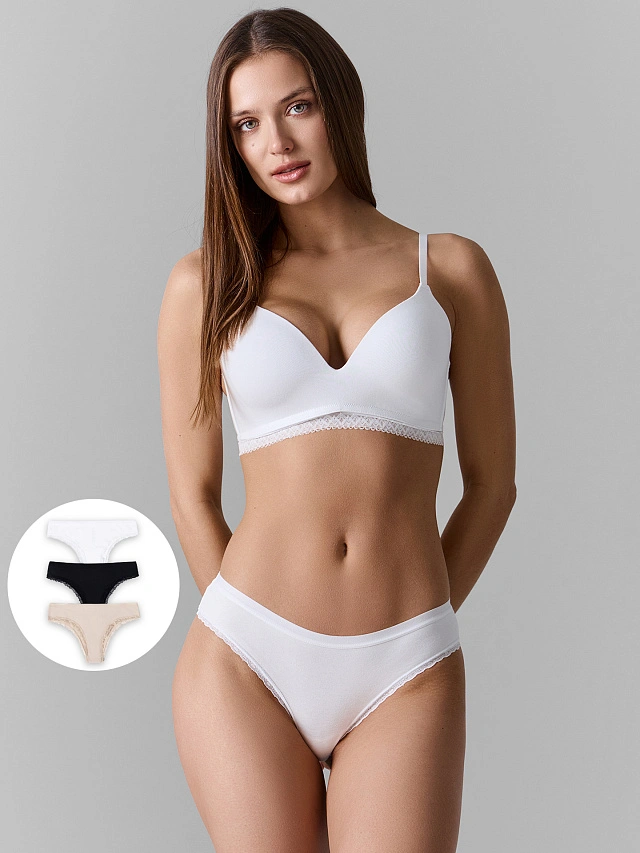 

Трусы женские (3шт.), Белый11, 25-1-36500Б-5