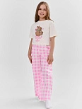 Комплект домашний для девочек розовый свободного кроя