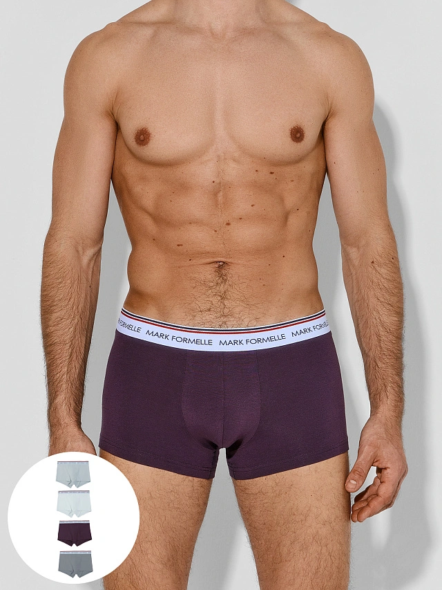 

Трусы мужские (4шт)., Ежевичный, 25-5708Ц-5