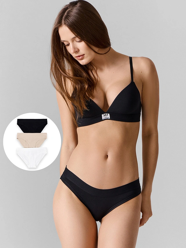 Трусы слипы базовые в наборе, 3 шт