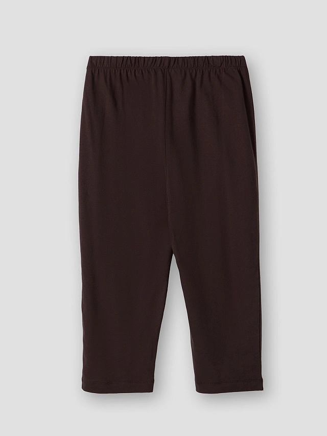 Бриджи домашние женские коричневые из хлопка - 6