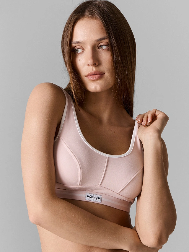 

Топ бюстье женский розовый, Пыльная роза, 25-40845Ц-5