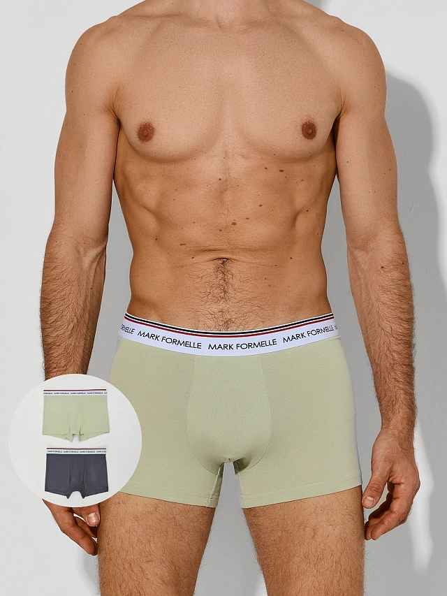 

Трусы мужские (2шт), Канарский зеленый +графит, 26-6009Б-5