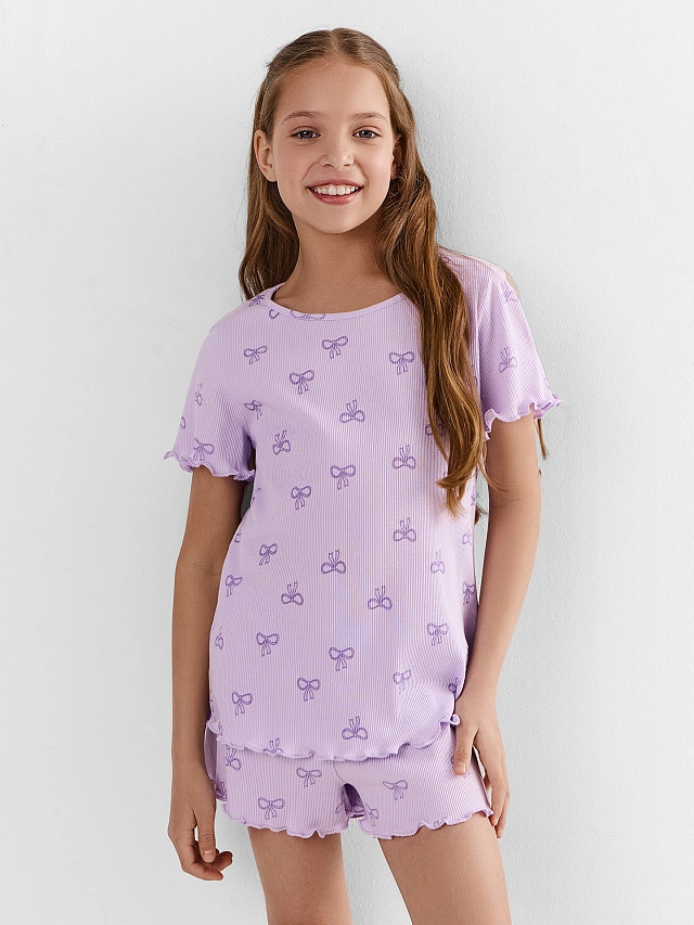 Комплект для девочек (футболка, шорты)