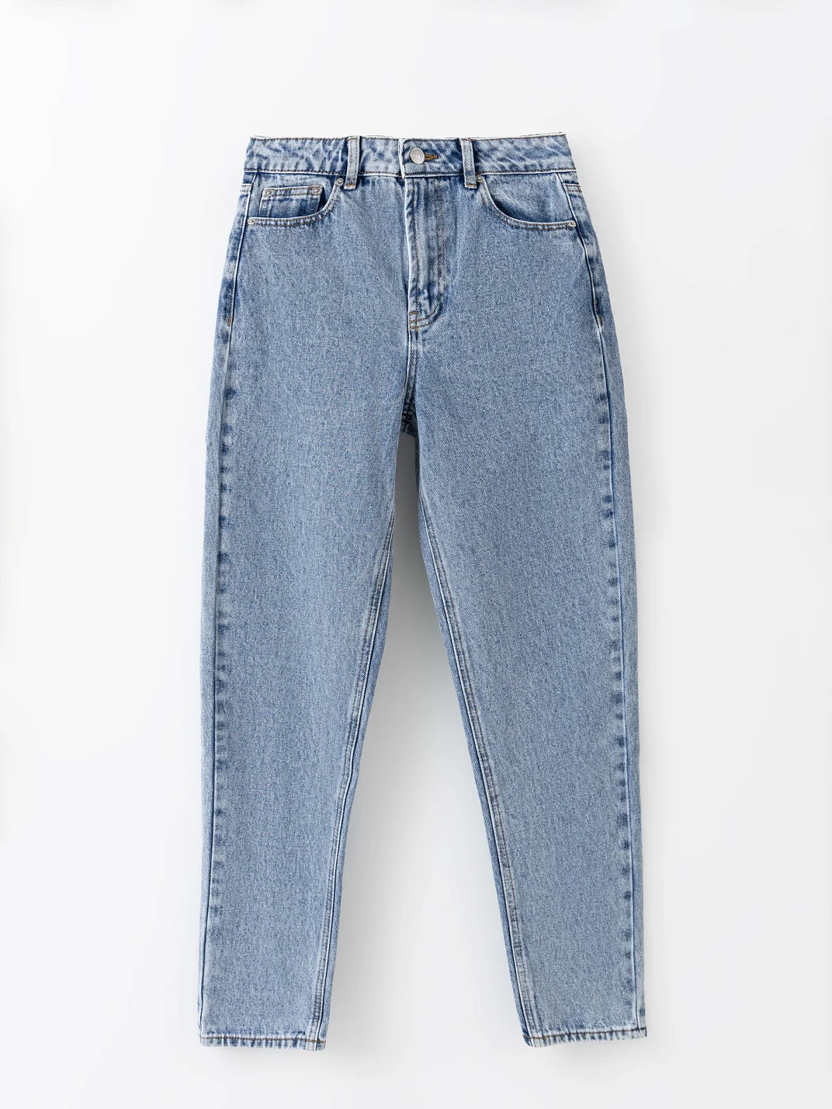 Джинсы Mom fit женские голубые - 5