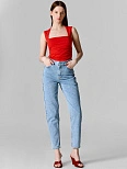 Джинсы Mom fit женские голубые