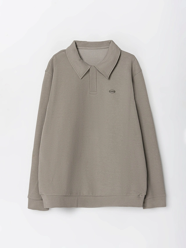 Свитшот мужской зеленый прямого кроя - 4