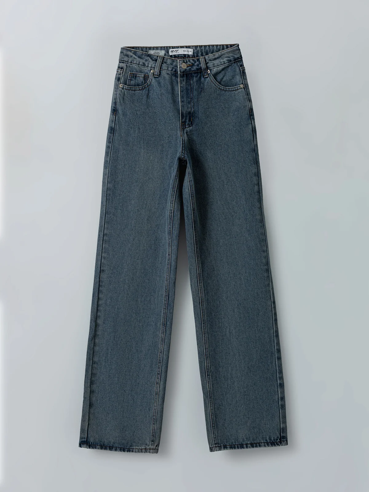Джинсы Straight fit женские голубые - 6