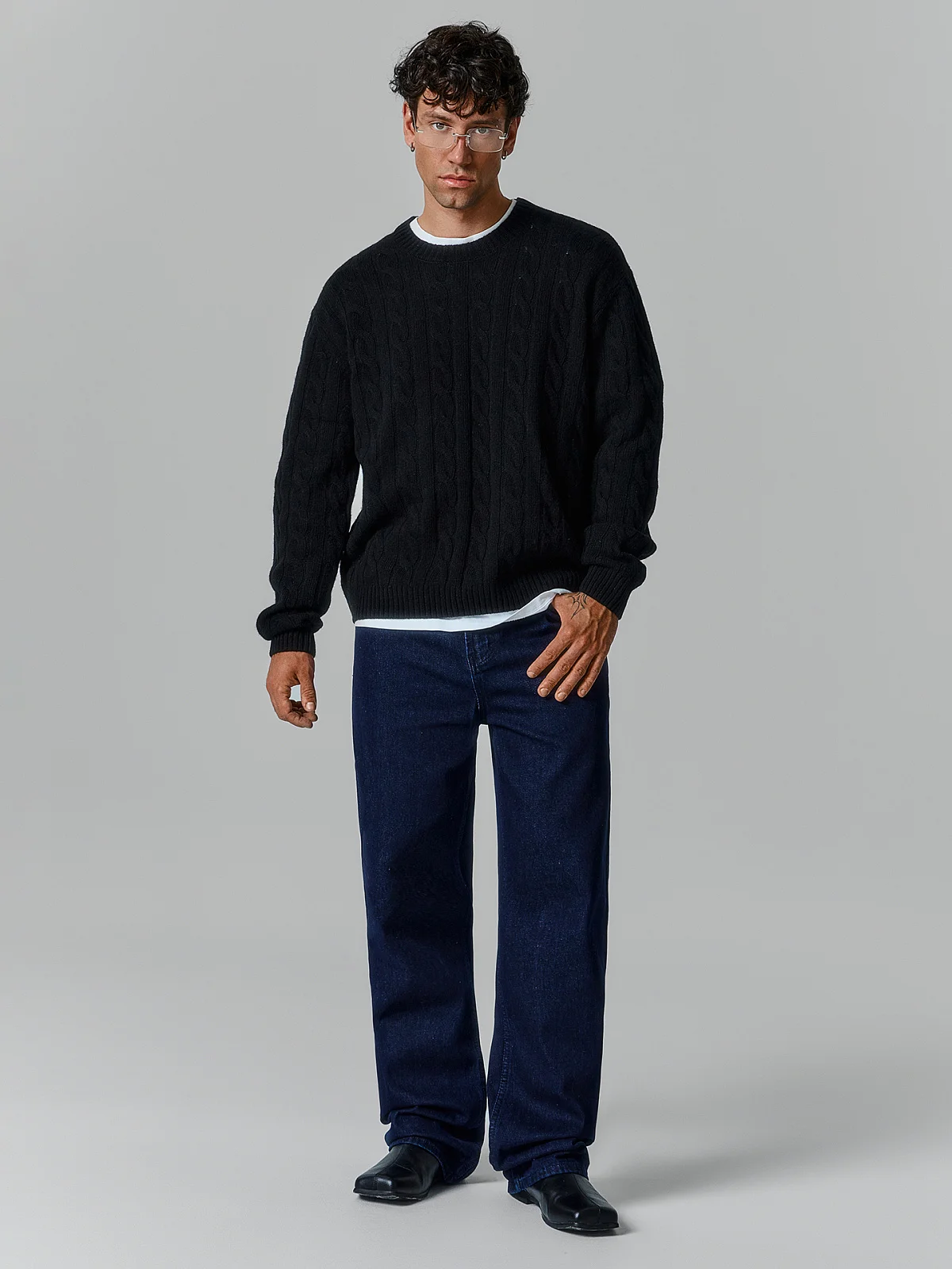 Джинсы staright fit мужские синие