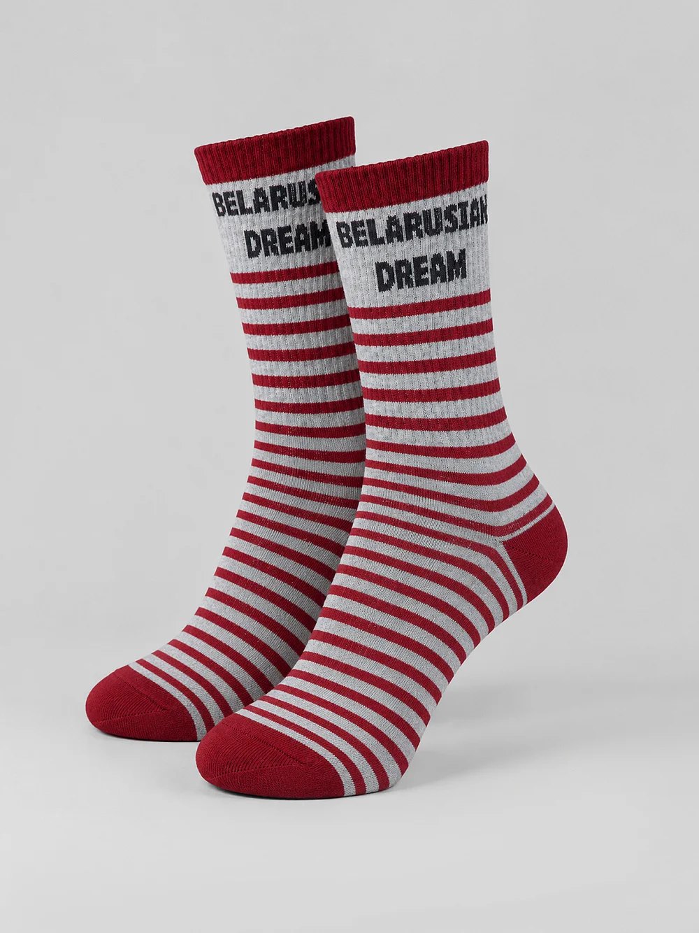 Носки mf x nkeeei унисекс серые с надписью "Belarusian dream"