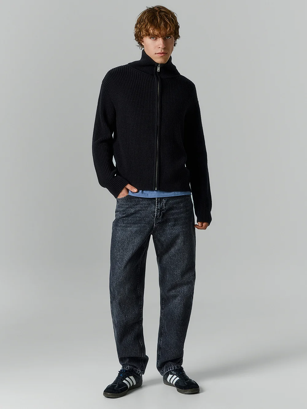 Джинсы Straight fit мужские серые
